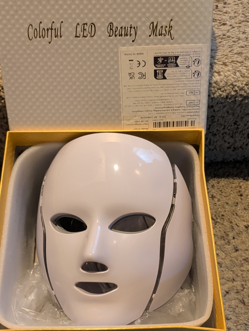 Colorful LED Beauty Mask - White